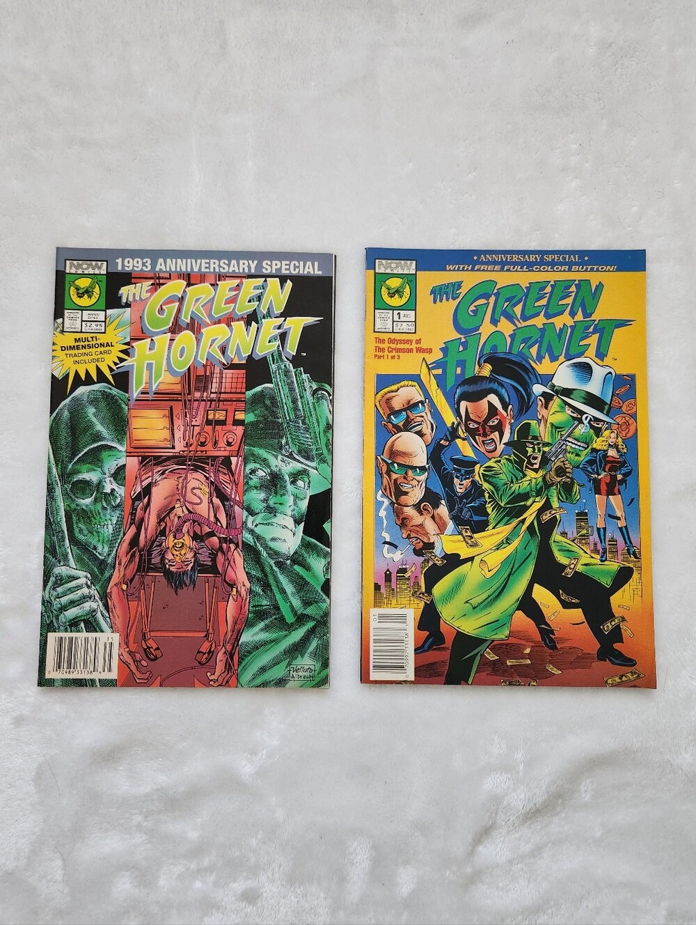 Green Hornet NOW Comics Lot Anniversary Special #1 1993 Vintage 2pc Collectible